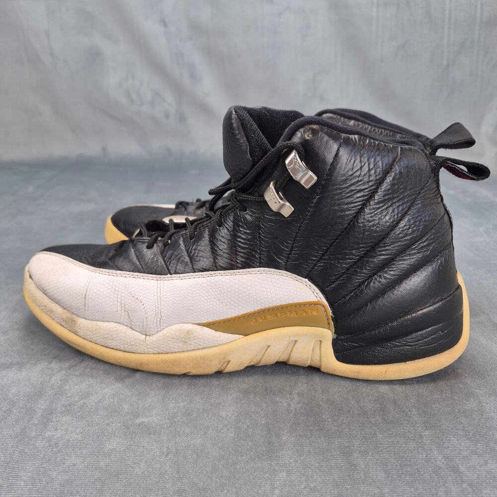 Vtg Nike Air Jordan 12 Retro Playoff Black White 136001 016 00 Thrashed Mens 13